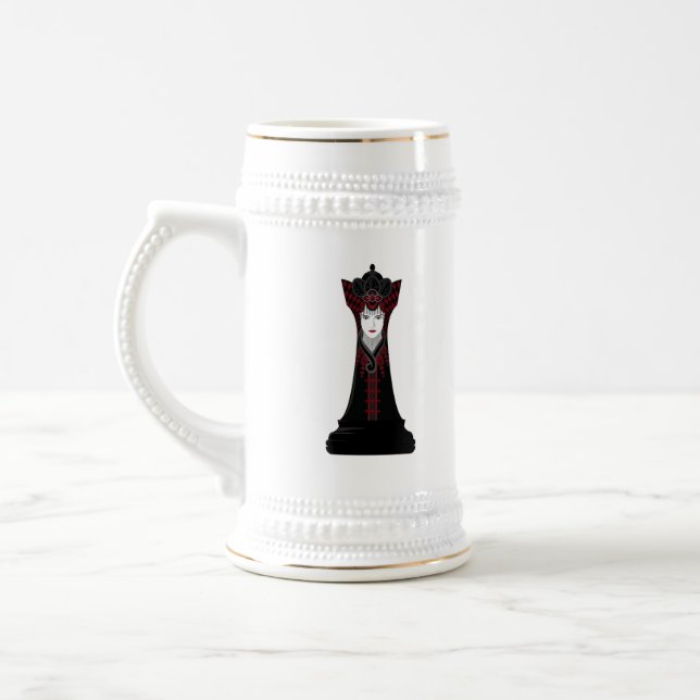 Black Queen Beer Stein (Left)