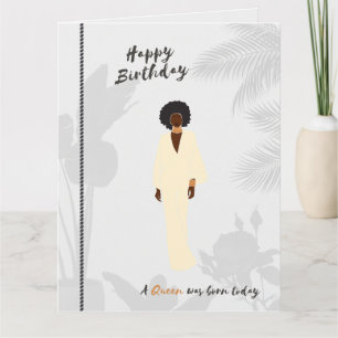 Black Queen Birthday Greeting Card
