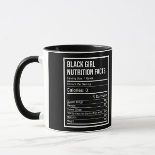 Black Queen Black Girls Nutrition Facts Friends Mug