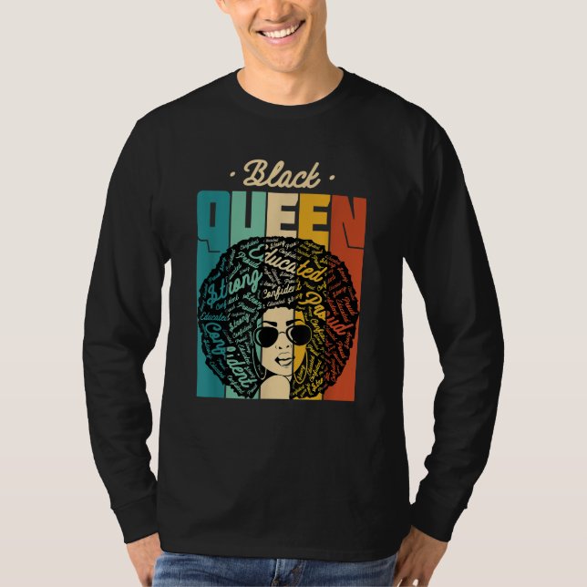 Black Queen - Black History Month & Pride Gift T-Shirt (Front)