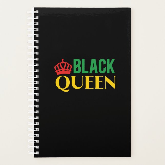 Black Queen Black Woman Planner (Front)