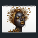 Black queen butterfly bling melanin sista calendar<br><div class="desc">Black queen butterfly bling melanin sista,  Black queen queening melanin women gold love.</div>