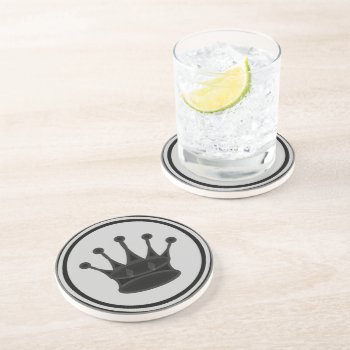 Black Queen Chess Piece Coaster by Chess_store at Zazzle
