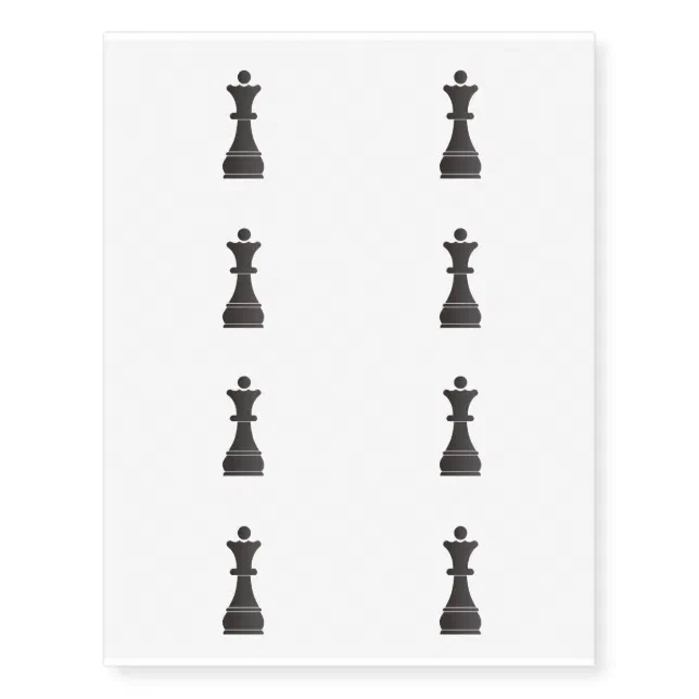 Chess King & Queen Sticker tattoo for couple.