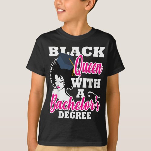Black Queen College Graduation Bachelors Degree Af T_Shirt