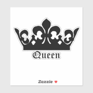 Black Queen Crown Sticker