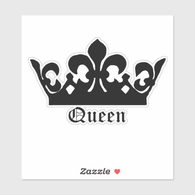 Black Queen Crown Sticker (Sheet)
