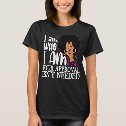 Black Queen Curly Natural Afro African American Wo T_Shirt