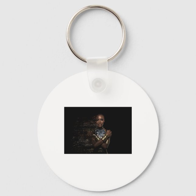 Black Queen Dispersion Sticker  Keychain (Front)