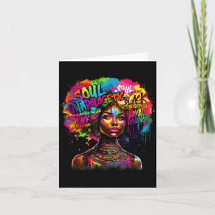 Black Queen Dripng Afro Melanin Black History Mont Card