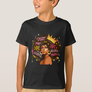 Black Queen Dripng Afro Melanin Black History Mont T-Shirt
