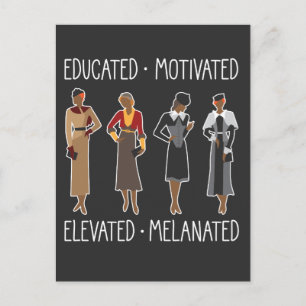 Black Queen Educated Motivated African American Postcard