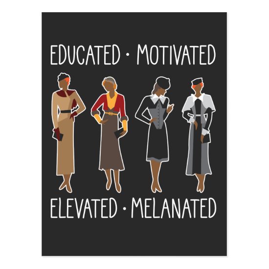 Black Queen Educated Motivated African American Postcard