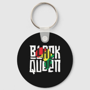 Black Queen For Women Girls History Month Africa Keychain