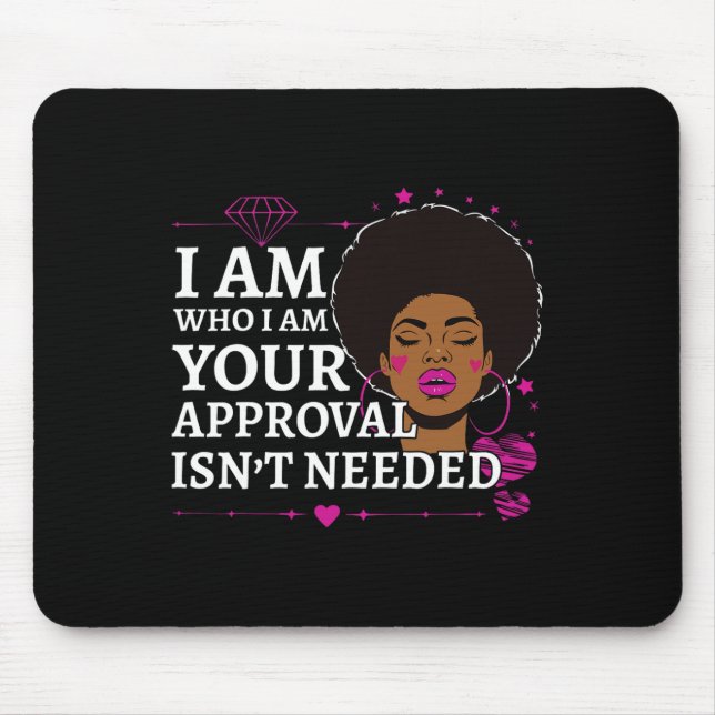 Black Queen Gifts Curly Natural Afro African Ameri Mouse Pad (Front)