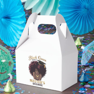 Black Queen Masters Degree Cute Graduation Gifts  Favor Boxes