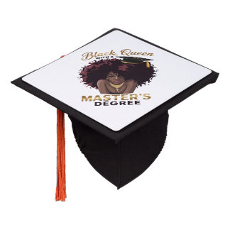 Black Queen Masters Degree Cute Graduation Gifts  Graduation Cap Topper