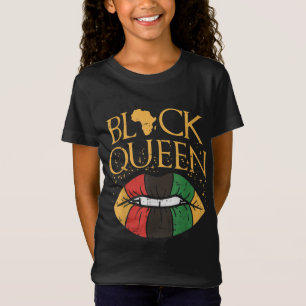 Black Queen Melanin Lips Africa Pride History BLM T-Shirt