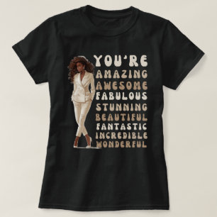 Black queen melanin poppin girl magic sista gal T-Shirt