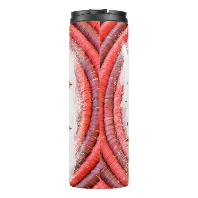 Black queen melanin poppin sista affirmation love thermal tumbler (Back)