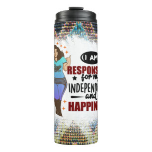 Black queen melanin poppin sista affirmation love thermal tumbler