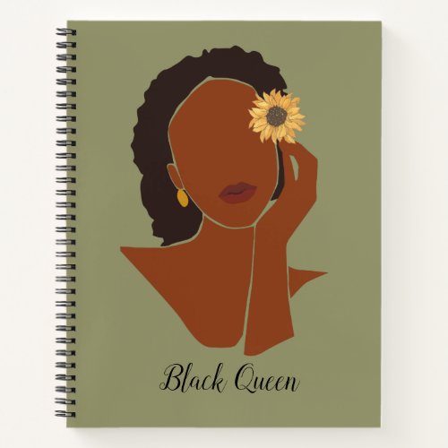 Black Queen  Melanin Queen African American Notebook