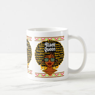 Black Queen Melanin Woman Juneteenth Sista Queens Coffee Mug