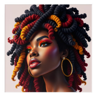 Black Queen Melanin Women Sista Orange Queens Acrylic Print