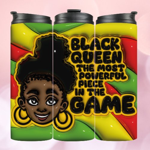 Black Queen Most powerful 3d Inflated Tumbler