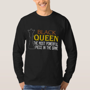 BLACK QUEEN Most Powerful Chess African American H T-Shirt