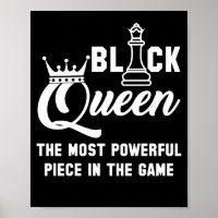 Black Queen The Most Powerful Piece In The Game Chess Greeting