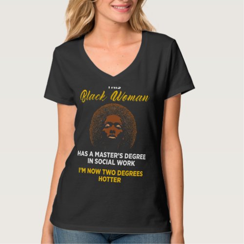Black Queen Msw Social Work Degrees Masters Gradua T_Shirt