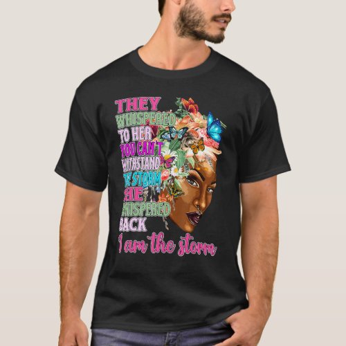 Black Queen Natural Afro African American I Am The T-Shirt