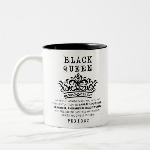 Black Queen - No One Can Take Your Crown Self Love Two-Tone Coffee Mug
