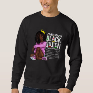 Black Queen Nutritional Facts African American Wom Sweatshirt