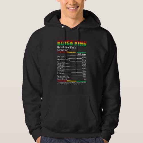 Black Queen Nutritional Facts Black History Month  Hoodie