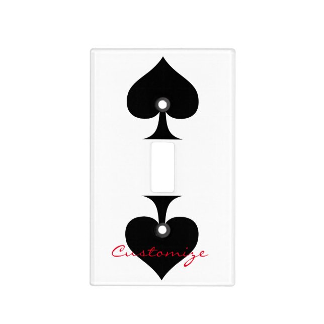 Black Queen of Spades Black Thunder_Cove Light Switch Cover (Front)