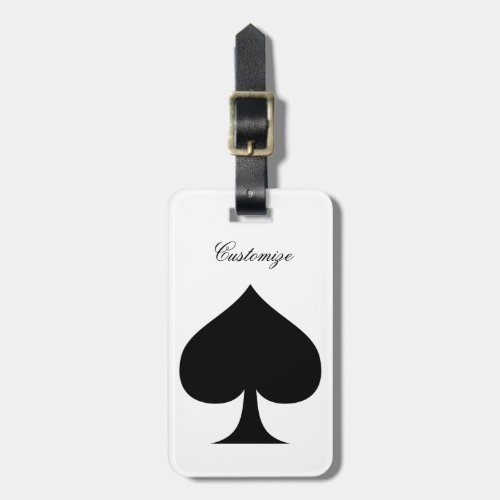 Black Queen of Spades Black Thunder_Cove Luggage Tag
