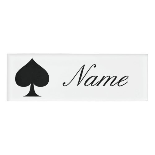 Black Queen of Spades Black Thunder_Cove Name Tag