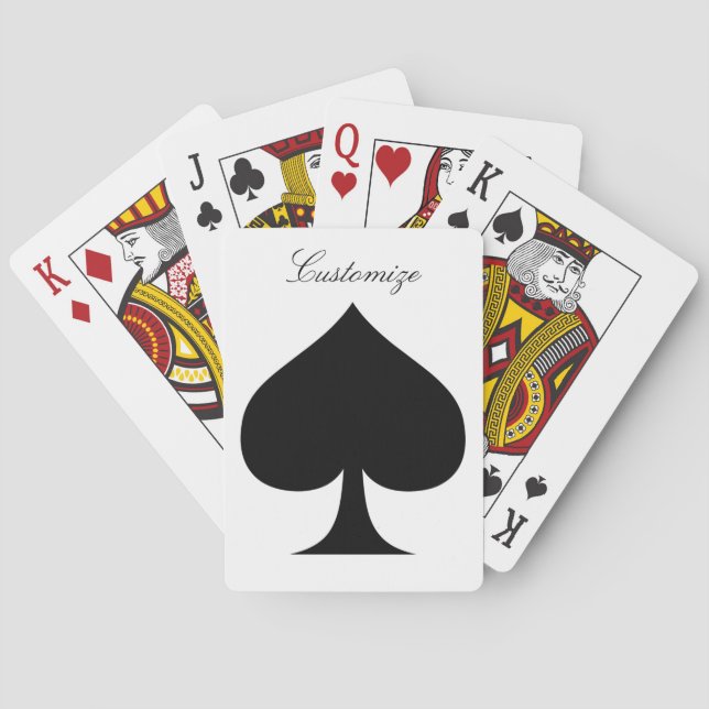 Black Queen of Spades Black Thunder_Cove  Poker Cards (Back)