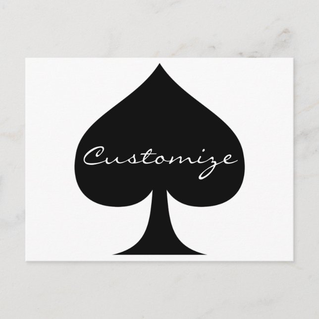 Black Queen of Spades Black Thunder_Cove Postcard (Front)