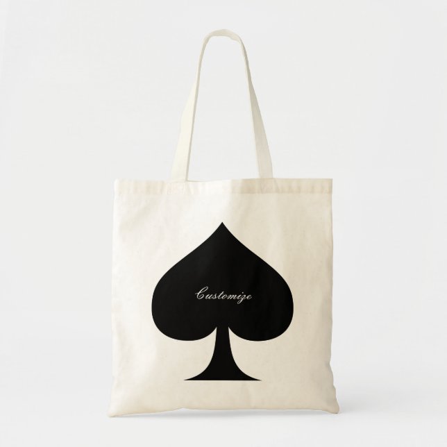 Black Queen of Spades Black Thunder_Cove Tote Bag (Front)