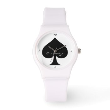 Black Queen Of Spades Black Thunder_cove Watch by Thunder_Cove at Zazzle