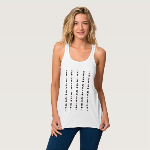 Black queen of spades pattern Thunder_Cove Tank Top