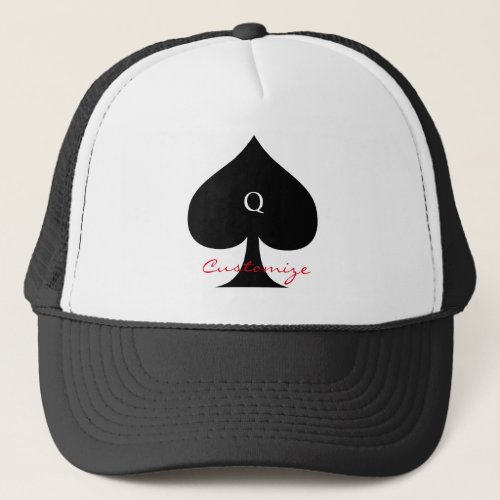 Black Queen of Spades Thunder_Cove Trucker Hat