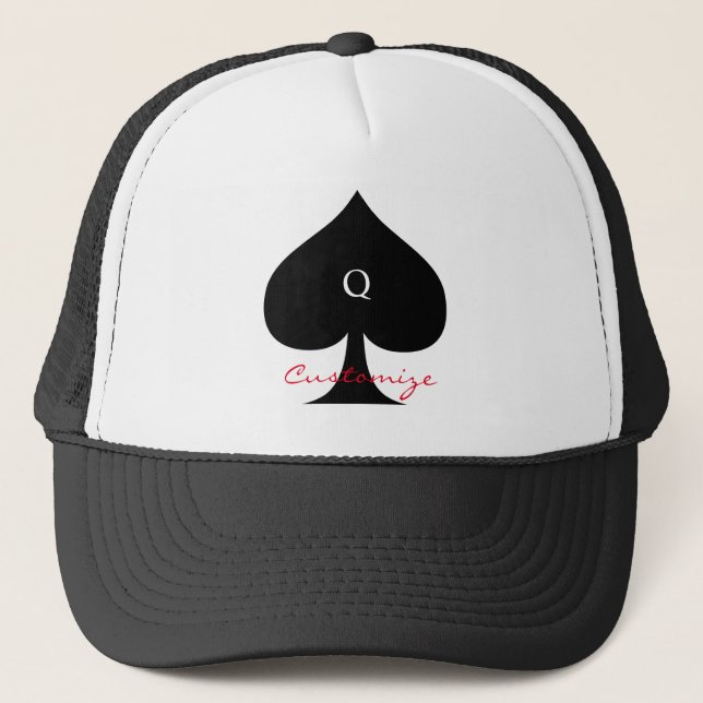 Black Queen of Spades Thunder_Cove Trucker Hat (Front)