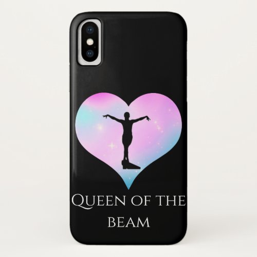 Black Queen Of The Beam Gymnastics iPhone XS Case