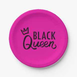 Black Queen Paper Plates
