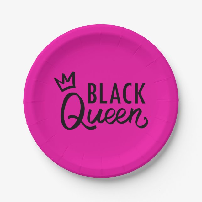 Black Queen Paper Plates (Front)