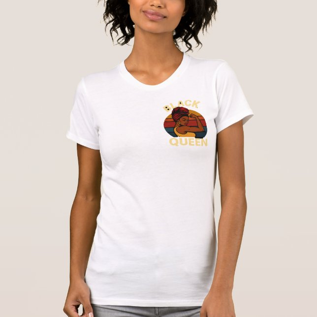 Black queen regal roots T-Shirt (Front)